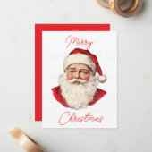 サンタクロースの肖像画 ノートカード (正面/裏面インサイチュ)