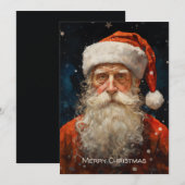 サンタクロースの肖像画（ファン・ゴッホスタイル） シーズンカード (正面/裏面)