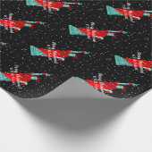 サンタクロースの自由の女神の衣装クリスマス ラッピングペーパー (角)