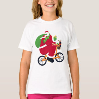 サンタクロースの自転車 Tシャツ