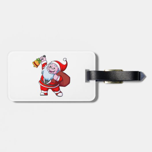 サンタクロースの衣装を着たイェティ・ドワーフは凛である ラゲッジタグ (裏面横)