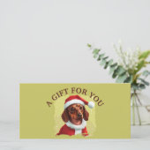 サンタクロースの衣装を着たダックスシュント – クリスマス1 (スタンド正面)