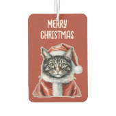 サンタクロースの衣装を着た猫 – クリスマス1 カーエアーフレッシュナー (裏面)