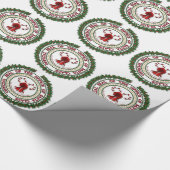 サンタクロースの贈り物ラップのオフィスのシール ラッピングペーパー (角)