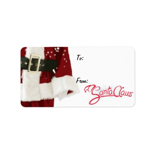 サンタクロースの贈り物ラベルと署名 ラベル (正面)
