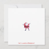 サンタクロースの赤いクリスマスパーティー招待状 招待状 (裏面)