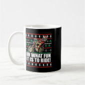 サンタクロースの醜いクリスマスに乗る楽しさ コーヒーマグカップ (左)