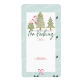 サンタクロースの隠れた覗き見なし、クリスマスツリー ラベル (正面)