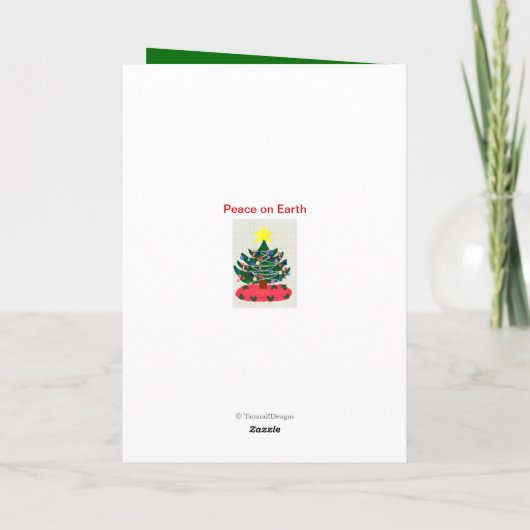 サンタクロースの雪だるまのそりカード シーズンカード (裏面)