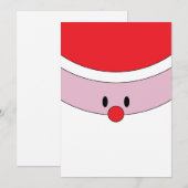 サンタクロースの顔のクリスマスカード シーズンカード (正面/裏面)