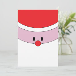サンタクロースの顔のクリスマスカード シーズンカード