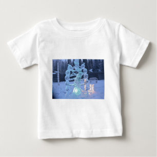 サンタクロースの顔 楽しいクリスマスの祝日 ベビーTシャツ