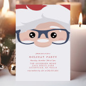 サンタクロースの顔 現代のクリスマスホリデーパーティー 招待状