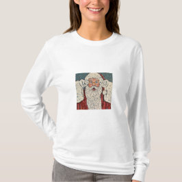 サンタクロースの驚いた顔 Tシャツ