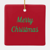 サンタクロースの魚の話、ヒトデ、貝類のバッグ セラミックオーナメント (裏面)