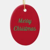 サンタクロースの魚の話、ヒトデ、貝類のバッグ セラミックオーナメント (裏面)