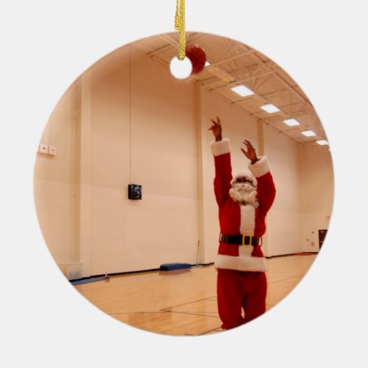 サンタクロースの黒いアフリカ系アメリカ人のオーナメント セラミックオーナメント (裏面)