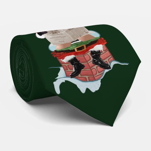 サンタクロースの"パーティーのPooper"のおもしろいなクリスマスのタイ ネクタイ (ロール)
