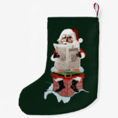 サンタクロースの"パーティーのPooper"のクリスマスのストッキング スモールクリスマスストッキング (裏面)