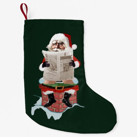 サンタクロースの"パーティーのPooper"のクリスマスのストッキング スモールクリスマスストッキング (正面)