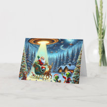 サンタクロースのUFOエイリアンヘルパー クリスマス