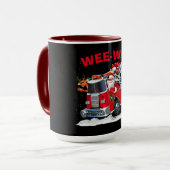サンタクロースのWEE-WOO クリスマスデザイン マグカップ (正面左)