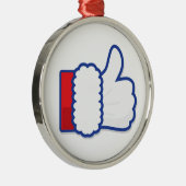 サンタクロースはアイコンを好みます メタルオーナメント (右)