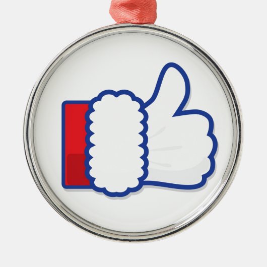 サンタクロースはアイコンを好みます メタルオーナメント (正面)