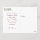 サンタクロースはオートバイのメリークリスマスに乗る シーズンポストカード (裏面)