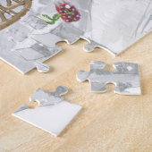 サンタクロースはギフトボックスでそりに乗る ジグソーパズル (側面)