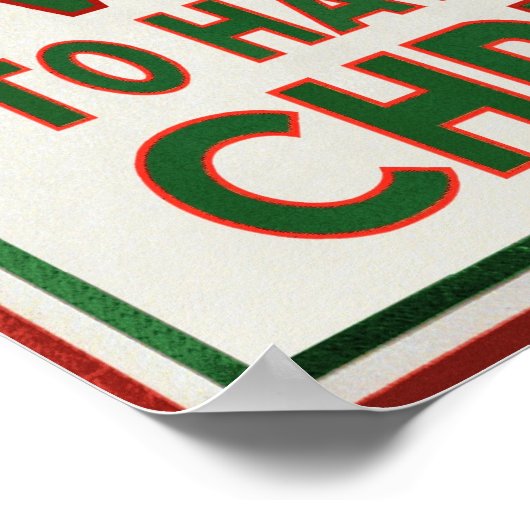 サンタクロースはクリスマスにメリークリスマスを迎えたいと願っている ポスター (角)