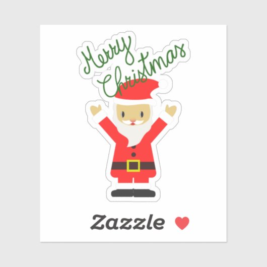 サンタクロースはクリスマスにメリークリスマスを迎えて嬉しい シール (シート)