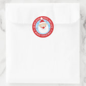 サンタクロースはクリスマスまで開かない ラウンドシール (バッグ)