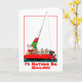 サンタクロースはクリスマスカードで出航する方が望ましい カード (黄色い花)