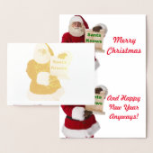 サンタクロースはクリスマスカードを知っている 箔カード (ディスプレー)