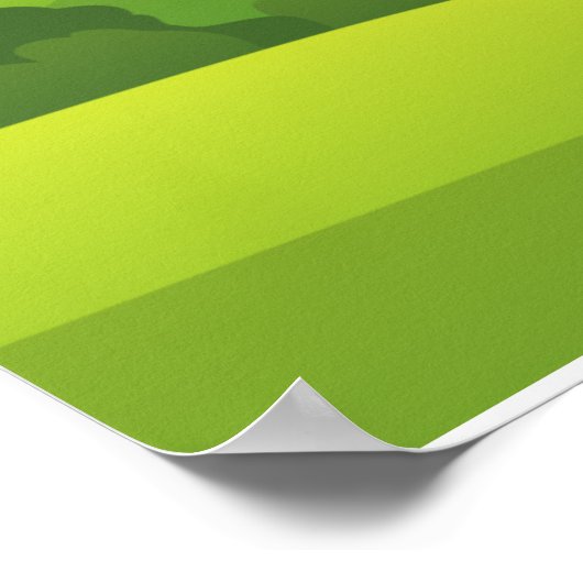 サンタクロースはクリスマス休暇でゴルフをしている ポスター (角)