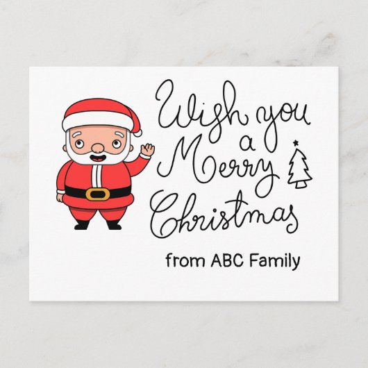 サンタクロースはゴルファーにとって聖降誕祭をお祝い申し上げます シーズンポストカード (正面)