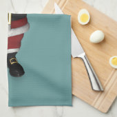 サンタクロースはシャム猫が大好き キッチンタオル (四つ折り)