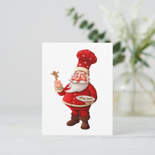 サンタクロースはジンジャーブレッドマンを焼きます シーズンポストカード (スタンド正面)