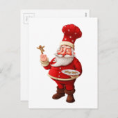 サンタクロースはジンジャーブレッドマンを焼きます シーズンポストカード (正面/裏面)