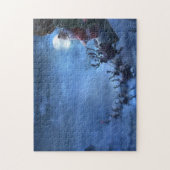 サンタクロースはトナカイそりに乗る ジグソーパズル (縦)