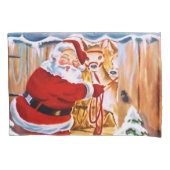 サンタクロースはトナカイを連れてくる 枕カバー (正面)