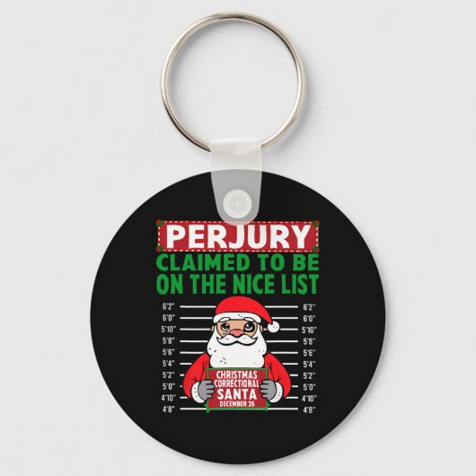 サンタクロースはニースの北極に乗っていると主張した キーホルダー (正面)