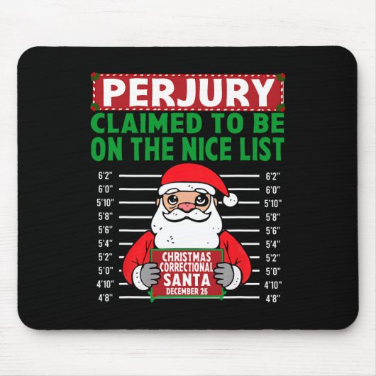 サンタクロースはニースの北極に乗っていると主張した マウスパッド (正面)