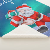 サンタクロースはノーザンライツクリスマスに向かう シェルパブランケット (3/4)