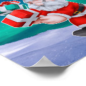 サンタクロースはノーザンライツクリスマスに向かう ポスター (角)