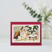 サンタクロースはパイナップルの服を着て、ギを願う シーズンポストカード (スタンド正面)