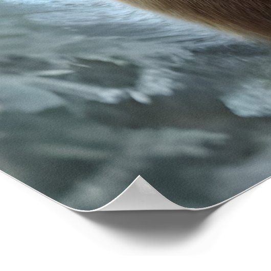 サンタクロースはホッキョクグマに乗っている | AIアートポスター ポスター (角)