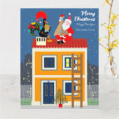 サンタクロースはポルトガルの雄鶏と出会う カード (黄色い花)