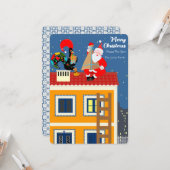 サンタクロースはポルトガルの雄鶏と出会う カード (正面/裏面インサイチュ)